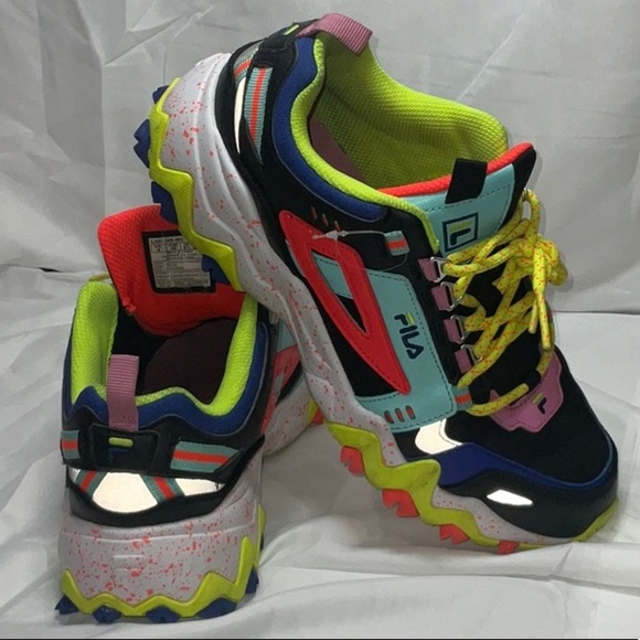 Fila Black and Blue Sneakers with Chunky Design, colors - Picture 8 of 8